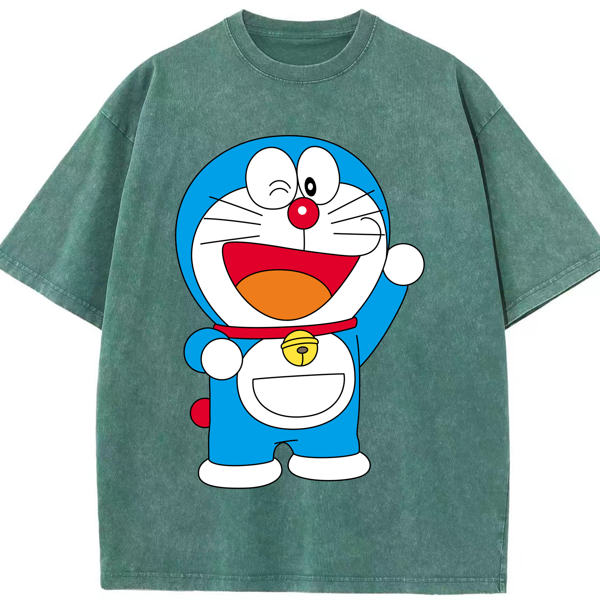 （画像用） ドラえもん Doraemon 綿100% ヴィンテージ風 半袖Tシャツ（フロントプリント）